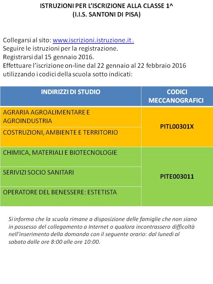 iscrizioni classe prima